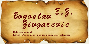 Bogoslav Zivgarević vizit kartica